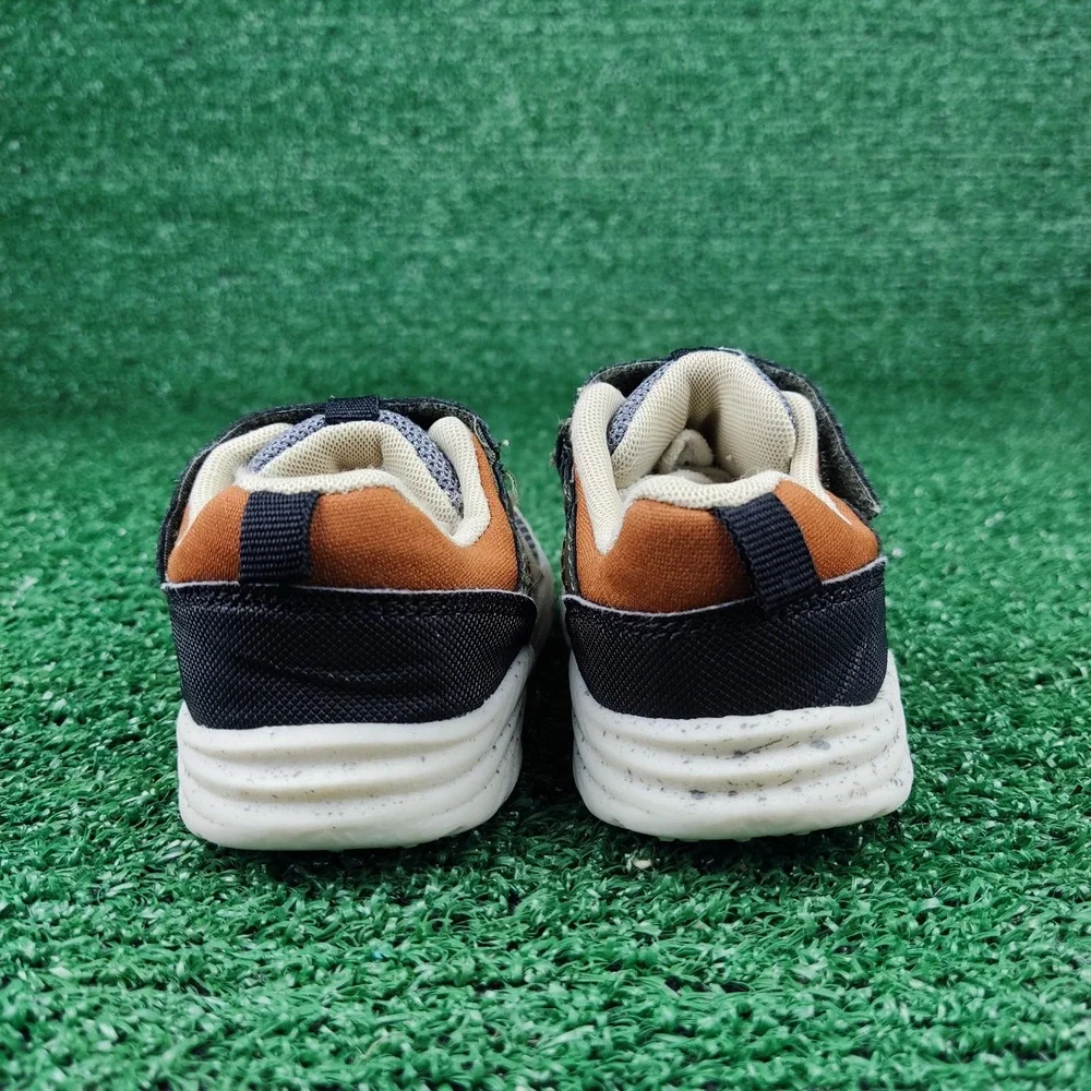 Carter's Sneakers‎ Kids 4.5M Tan Rogan-BP Athletic Hook Loop Mesh Speckled Sole